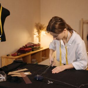 Woman tailoring